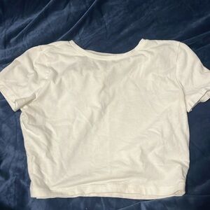 white crop top